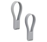 Zone Denmark Loop Towel Clips, Towel Hangers, Magnetic Towel Clips, Clips/Pegs for Towels and Tea Towels, 3.5 inches, 2 pcs, Gull Grey (Grey)