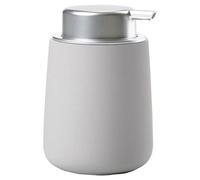 Zone Denmark Nova Bathroom Soap Dispenser Porcelain Hand Soap/Liquid Soap Dispenser Diameter 8 cm Height 11.5 cm Capacity 250 ml Soft Grey