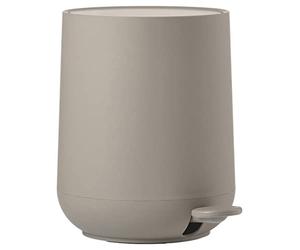 Zone Denmark Nova Pedal Bin, Cosmetic Bathroom Bin, Small Waste Bin for Bathroom, 3 Litre, Ø 20.5 cm, Height 23.5 cm, Taupe