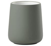 Zone Denmark Nova Porcelain Toothbrush Cup with Soft Touch Coating Diameter 8 cm Height 10 cm Olive Green