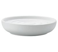 Zone Denmark Nova Soap Dish, Ceramic Bathroom Soap Holder, Soft Touch Surface with Drainage, Modern Scandinavian Design, Ø 11 cm H 2.5 cm, White