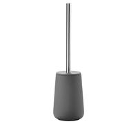 Zone Denmark Nova Toilet Brush, Porcelain and Stainless Steel, Toilet Brush with Brush Holder, Soft Touch Coating, Diameter 10.3 cm, Height 37 cm, Grey