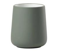 Zone Denmark Nova Porcelain Toothbrush Cup with Soft Touch Coating Diameter 8 cm Height 10 cm Olive Green