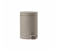 Zone Denmark pedal bin Solo Taupe, waste garbage can, 18/8 steel, brown, 3 L,...