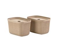 Zone Denmark Pulp storage box 15x23 cm 2-pack Natural Brown