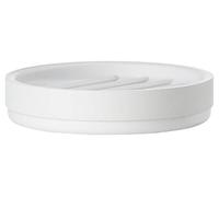Zone Denmark Rim Soap Dish, Soap Dish Storage and Drip Tray for Solid Soaps, Round, Diameter 10.8 cm, Height 2.3 cm, White