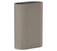 Zone Denmark Singles Knife Block, Universal Kitchen Knife Holder, Knife Storage Block for All Types of Knives, Flexible Plastic Insert, Modern Scandinavian Design, 17 x 9 x 24 cm, Taupe