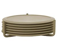 Zone Denmark Singles Silicone Glass Coasters Set of 6 Khaki