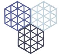 Zone Denmark - Triangle Trivet 3 Pieces, Blue - Blue