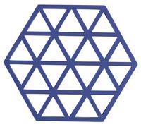 Zone Denmark Triangles Triaster Heat Resistant up to 250°C, Silicone Trivet, Decorative Coasters for Pots and Pans, Dishwasher Safe, 16 x 14 cm, Indigo