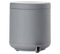 Zone Denmark Ume Bathroom Rubbish Bin, Cosmetic Bin, Pedal Bin with Lid for Bathroom, with Removable Inner Bucket and Soft Close, Diameter 19.5 cm, Height 22 cm, 4 Litres, Grey
