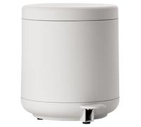 Zone Denmark Ume Bathroom Waste Bin, Cosmetic Bin, Pedal Bin with Lid for Bathroom, with Removable Inner Bucket and Soft-Close, Diameter 19.5 cm, Height 22 cm, 4 Litres, Soft Grey (Grey)