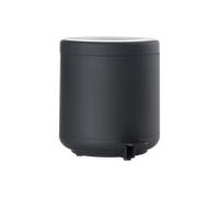 Zone Denmark Ume Pedal Bin, Bathroom Waste Bin with Lid, Small Rubbish Bin with Inner Bucket, Hygienic Hands Free Foot Pedal Trash Can, 4 Litres, Black