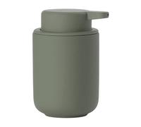 Zone Denmark Ume Soap Dispenser for Liquid Soap, Stoneware/Ceramic with Soft Touch Coating, Scandinavian Design, 250 ml, Height 12.8 cm, Olive Green