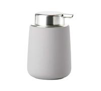 Zone Denmark Nova Bathroom Soap Dispenser Porcelain Hand Soap/Liquid Soap Dispenser Diameter 8 cm Height 11.5 cm Capacity 250 ml Soft Grey