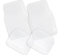 Zone Tech All Weather Full Rubber Clear Car Interior Floor Mats 4-Piece Set Clear Heavy Duty Car Interior Floor Mats