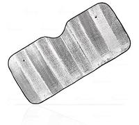 Zone Tech Silver Car Foldable Sun Shade Premium Quality Accordion Metallic Reflective Car Sun Shade