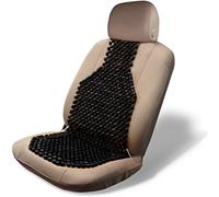 Zone Tech Wood Beaded Seat Cushion - Quality Black Premium Quality Car Massaging Double Strung Wood Beaded Seat Cushion for Stress Free all Day