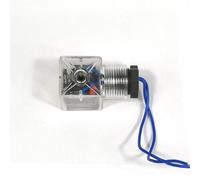 Zone Valve Solenoid Valve，Hydraulic solenoid valve coil plug with indicator voltage 24V 220V 110V 12V(Brown,AC220V)(With wire,DC24V)