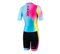 Zone3 Activate+ Short Sleeve Trisuit Blue Yellow Pink Women - S