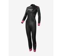 ZONE3 Womens Agile Triathlon Wetsuit For Open Water Swimming - Black/Pink - Easy Stretch/Full Length Dive Suit- Medium
