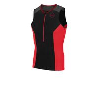 ZONE3 Mens Aquaflo+ Triathlon Top Black/Red S