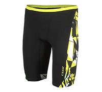 ZONE3 Boy's High Jazz 2.0 Swim Jammers, Black/Yellow/Green/White, 8 TO 9