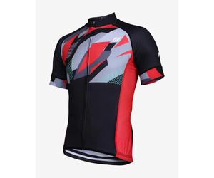 Zone3 Coolmax Mesh Short Sleeve Jersey Black Red Grey - S