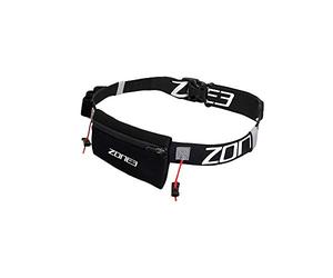 ZONE3 Endurance Number Belt with Neoprene Fuel Pouch and Energy Gel Storage for Runners, Cyclists, Triathletes - Black, One Size