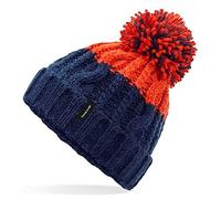 ZONE3 Heat-Tech Beanie Thermal Winter Bobble Hat (Blue/Yellow)