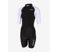 Zone3 Lava Long Distance Full Zip Short Sleeve Trisuit Black White Women - XL