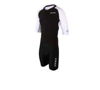 ZONE3 Lava Long Distance Short Sleeve Trisuit | UK S in Black/White