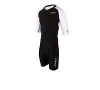 ZONE3 Lava Long Distance Short Sleeve Trisuit | UK XS in Black/White