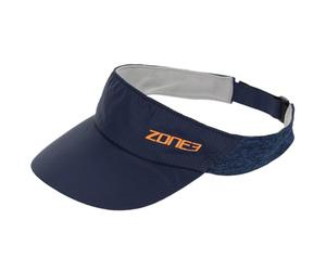 ZONE3 Lightweight Race Visor for Training and Racing, Navy/Blue Marl/Reflective Logo, Unisex One Size UV Sun Protection