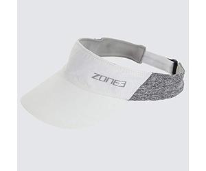 ZONE3 Lightweight Race Visor for Training and Racing, White/Charcoal Marl/Reflective Logo, Unisex One Size/UV Sun Protection