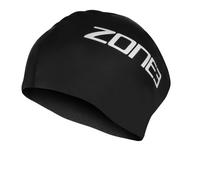 ZONE3 Long Hair Silicone Swim Cap in Black