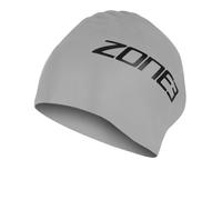 ZONE3 Long Hair Silicone Swim Cap in Silver