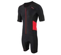 Zone3 Activate Short Sleeve Trisuit Black Red - L