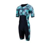 ZONE3 Men's Activate+ Short Sleeve Trisuit/One Piece Pro Triathlon Suit Made From Lycra Sport Fabric -Momentum II