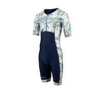 ZONE3 Men's Activate+ Short Sleeve Trisuit/One Piece Pro Triathlon Suit Made From Lycra Sport Fabric -Revolution II