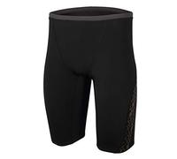 ZONE3 Mens Iconic Jammers - Black Grey Gold - UV Sun Protection and SPF Properties - Rated 90% by 220 Magazine - Waist Size - 30
