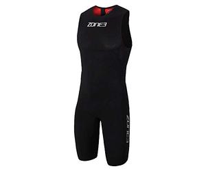ZONE3 Men's Streamline Sleeveless Swimskin, Black/Red, XL