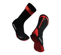 Zone3 Open Water Neoprene Swim Socks - Black/Red