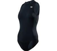 ZONE3 OWS Renew High Neck Swim Costume Made from Recycled Bottles/Designed for Open Water Swimming/Classic Black (34)