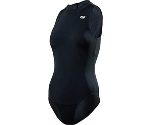 ZONE3 OWS Renew High Neck Swim Costume Made from Recycled Bottles/Designed for Open Water Swimming/Classic Black (40)