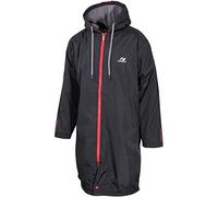 ZONE3 Polar Fleece Parka Robe Jacket (Black/Red, Small)