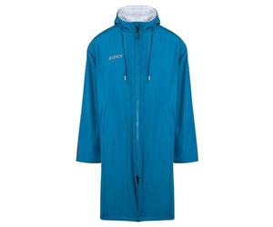 ZONE3 Recycled Parka Robe With Polar Fleece Lining And Wind Guard Protection For Open Water/Beach Activities Teal Color