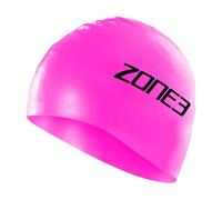 ZONE3 Silicone Swim Cap - 48g Hi-Vis Pink Waterproof Swimming Hat