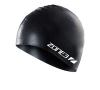 ZONE3 Silicone Swim Cap in Black