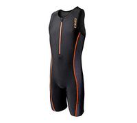 ZONE3 Unisex-Youth Kids Adventure Trisuit, Black/Neon Orange, S